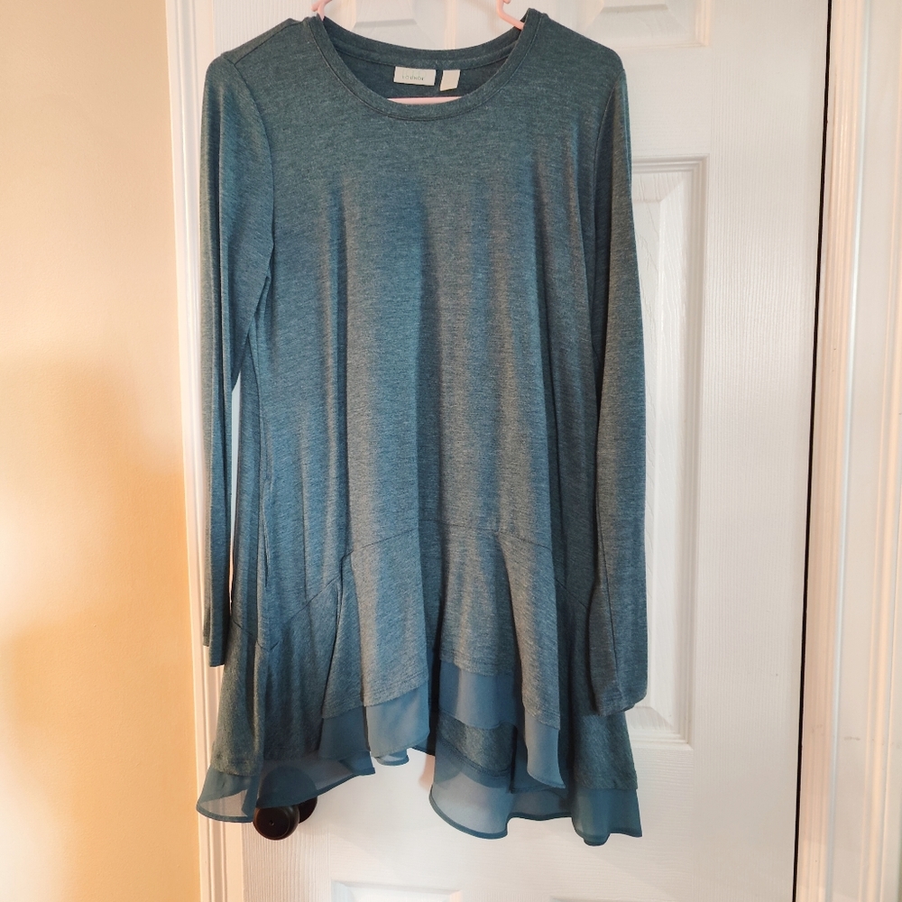 LOGO lounge by Lori Goldstein Tunic Top Long Sleeves. Small. - Picture 5 of 12